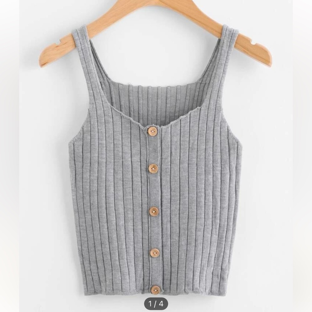 Cute simple gray tank top